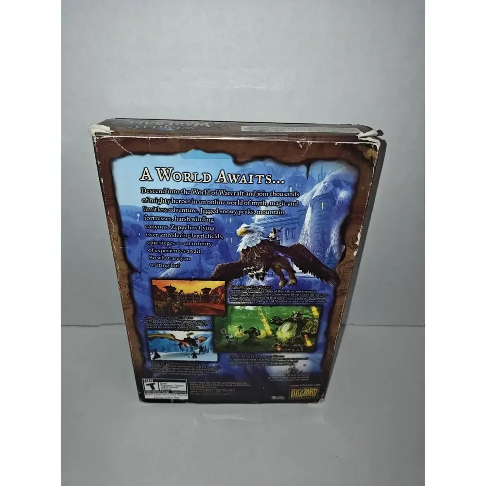 World Of Warcraft Game Year Original Retail Box Version 2004 PC & Battle Guide